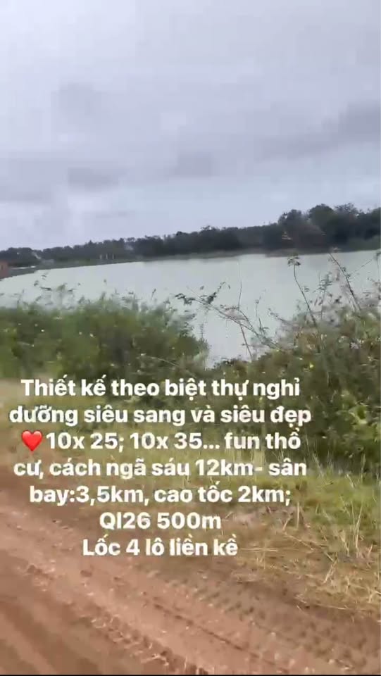 Bán 4 lô đất vườn view hồ Tara, Đắk Lắk thích hợp đầu tư nghỉ dưỡng