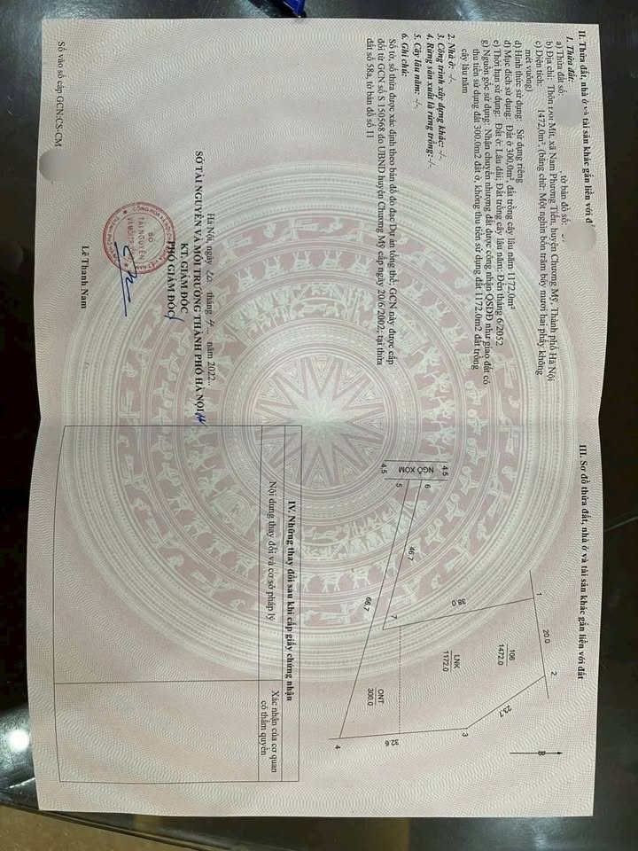 Đất xịn xò view hồ Văn Sơn, Nam Phương Tiến, Chương Mỹ, Hà Nội đang chờ chủ mới