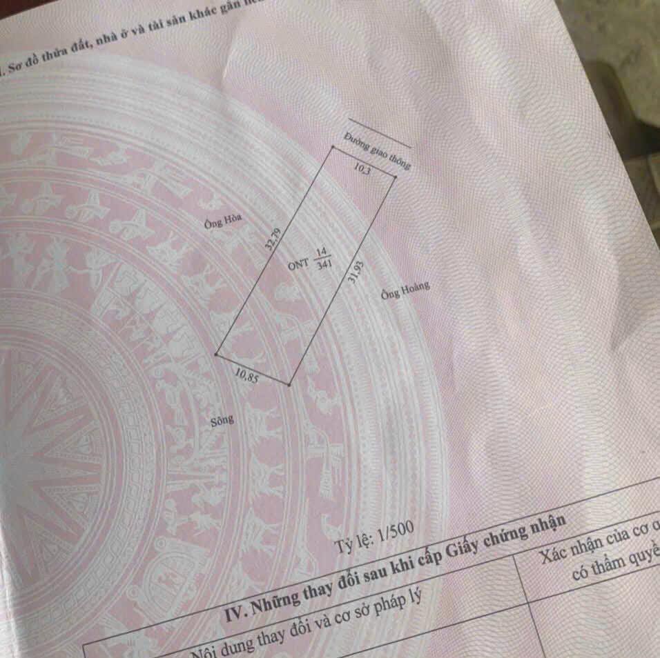 Mảnh đất ven sông mát lành, mặt tiền rộng 10.3m tại Cẩm Giàng, Hải Dương