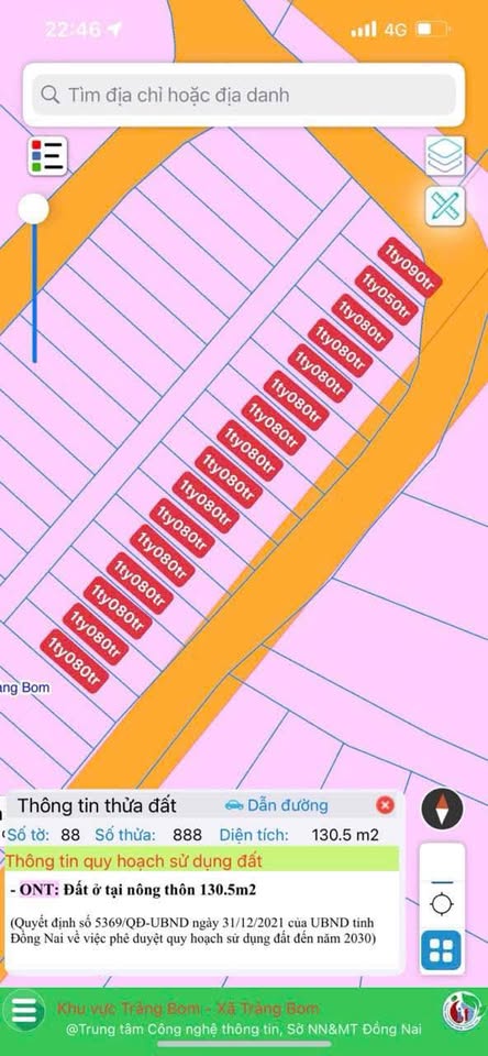 Siêu phẩm đất nền ấp 4 Sông Trầu (nay là xã Trảng Bom mới), Đồng Nai chính thức mở bán