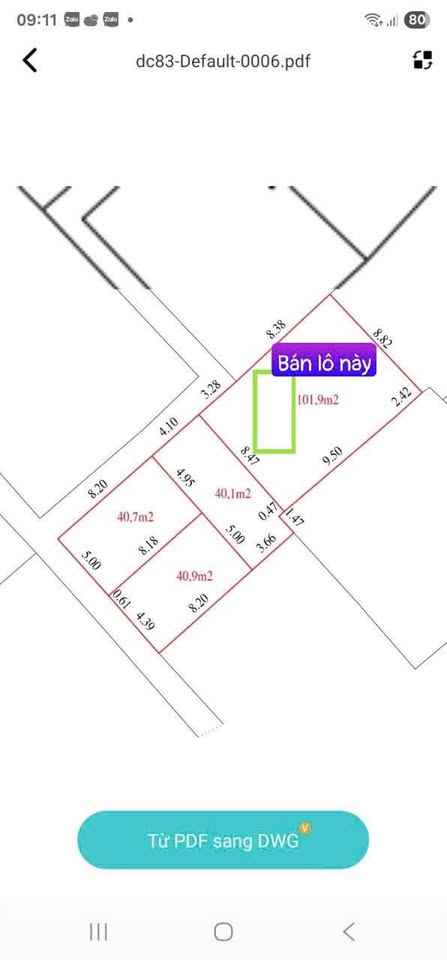 Đất Xóm Đông, Tam Sơn 101,9m2, mặt tiền 8,47m cơ hội đầu tư 1,7 tỷ