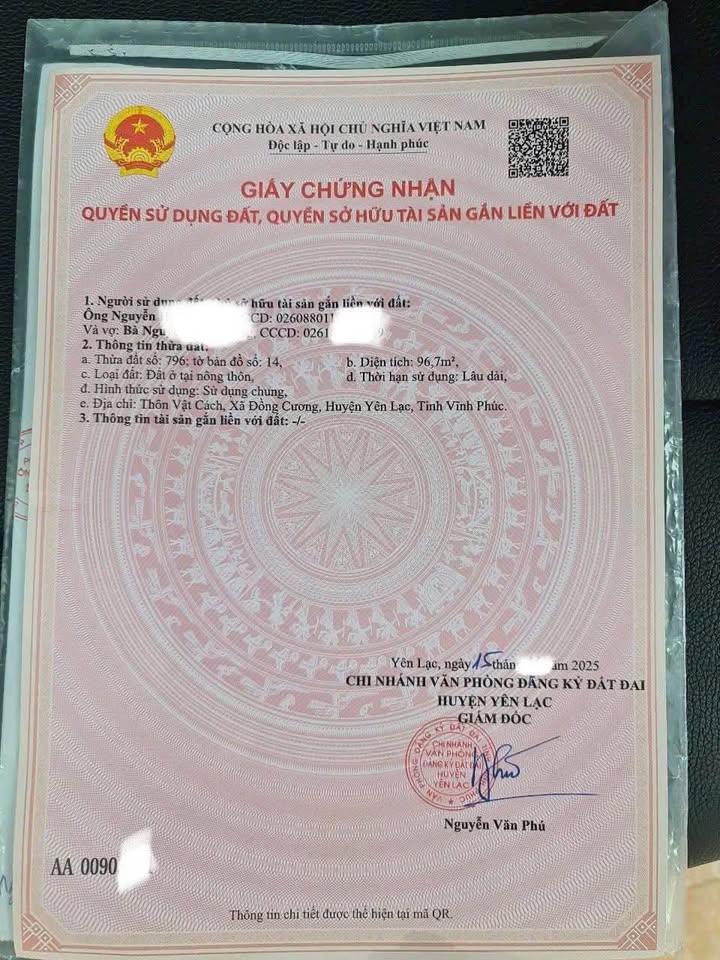 Đất đẹp như mơ, diện tích 96m2, mặt tiền rộng 7m tại Vật Cách, Đồng Cương, gần Cổng chào Yên Lạc