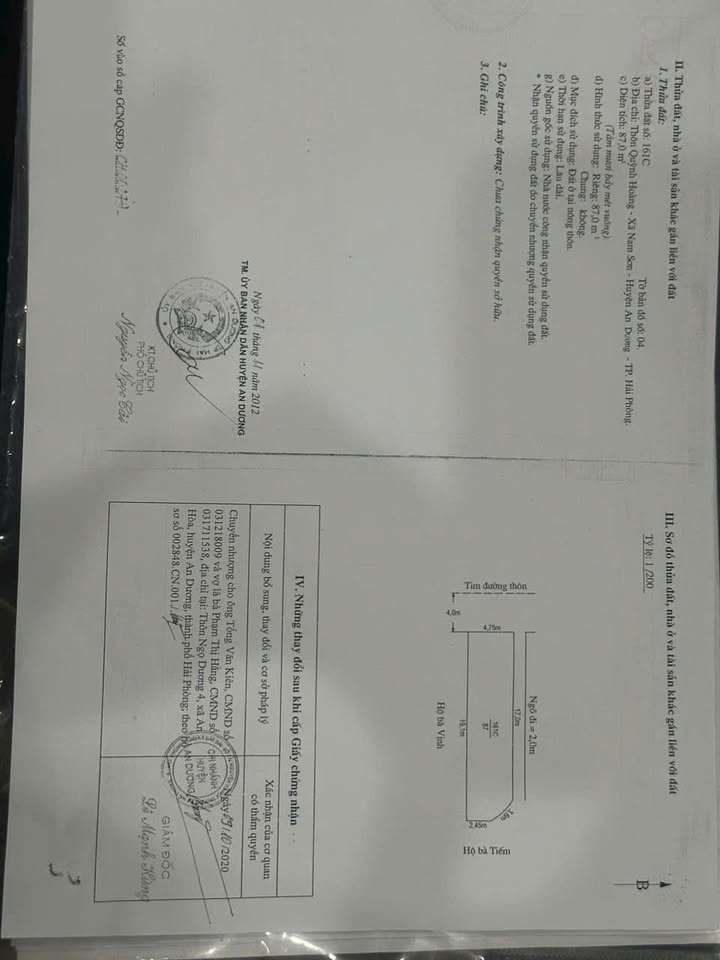 Siêu phẩm lô góc 87m2 đang chờ chủ nhân mới tại trục đường Quỳnh Hoàng, Nam Sơn, An Dương, Hải Phòng