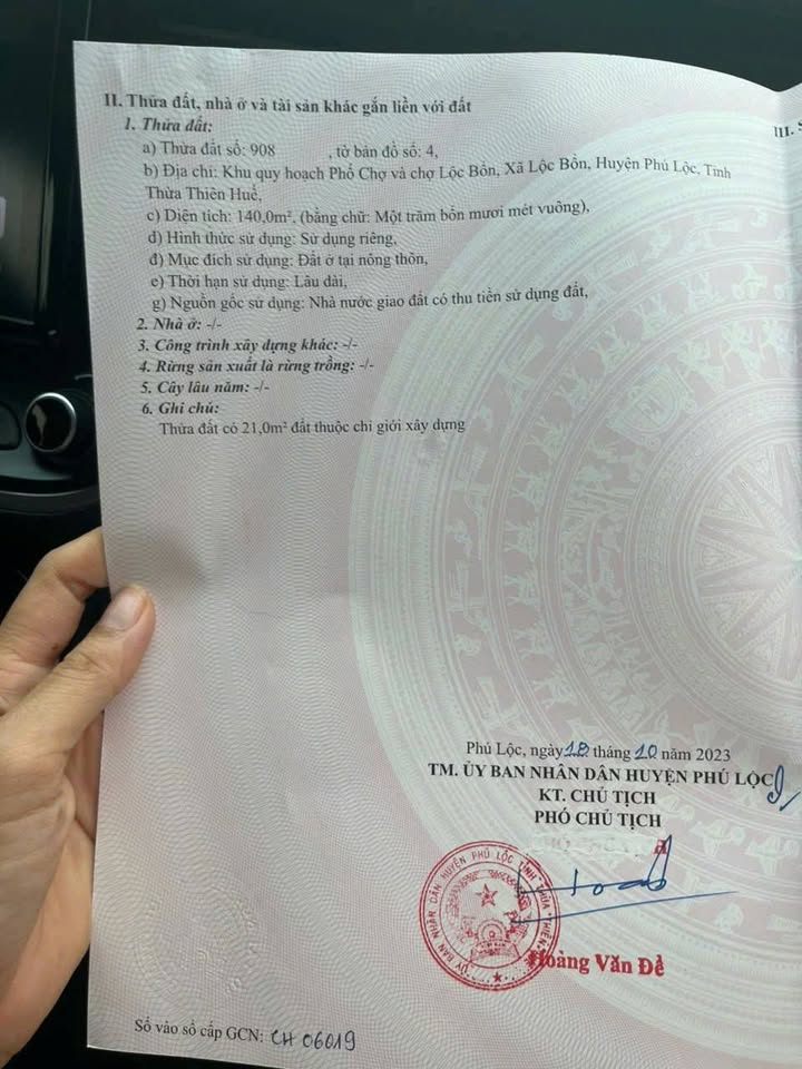 Bán đất nền 140m2, mặt tiền 7m, gần trạm thu phí chợ Trường