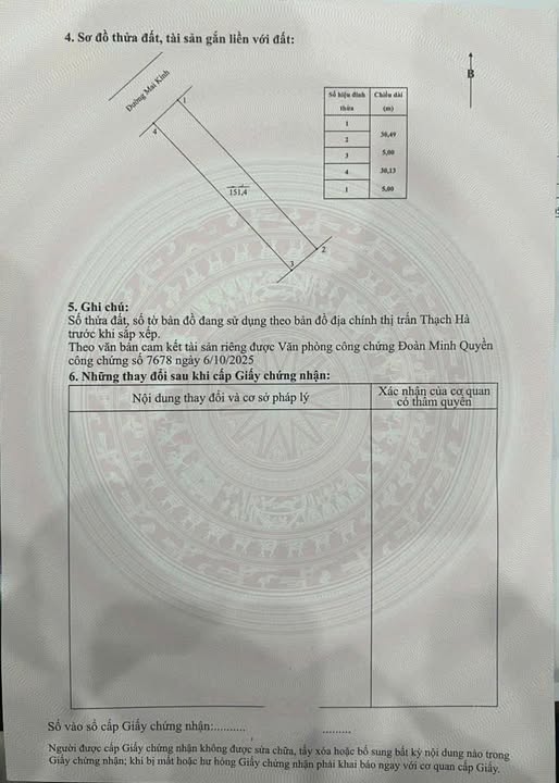 Đất vàng trung tâm Thạch Hà, mặt tiền kinh doanh 151m2, giá hời 1,8 tỷ