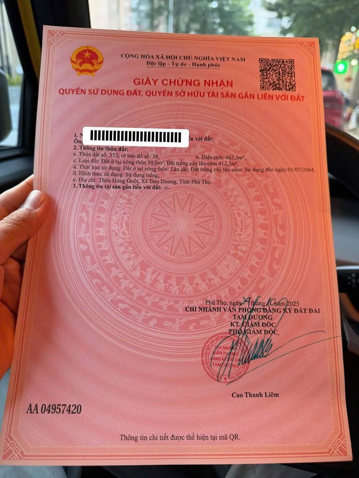 Siêu phẩm đất nền 462m2, 2 mặt tiền ngay khu công nghiệp Tam Dương chỉ 2,7 tỷ