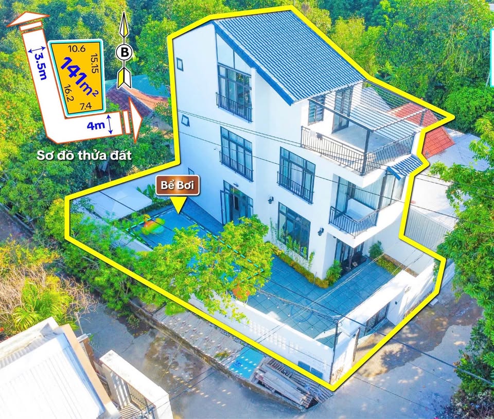 Nhà villa 3 tầng Kim Long bơi lội thả ga, giá chỉ 3,95 tỷ