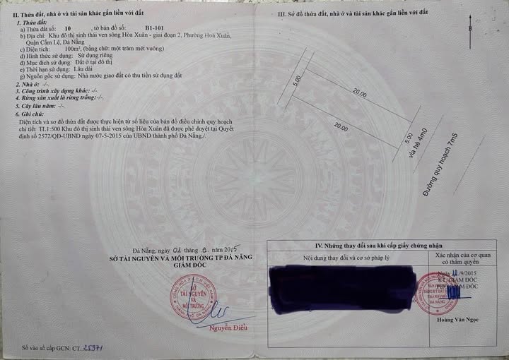 Đất vàng Hòa Xuân, đường 7,5m, giá chỉ 5,8 tỷ