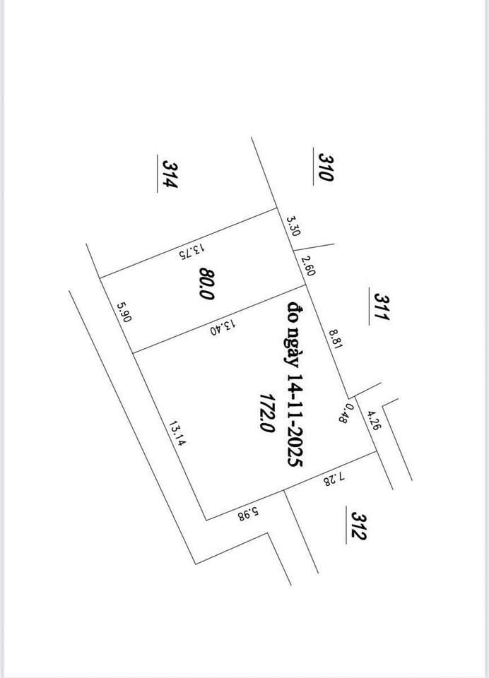 Mảnh đất vàng 80m2, mặt tiền rộng 5.9m tại Phố Khóa Nội, Thắng Lợi