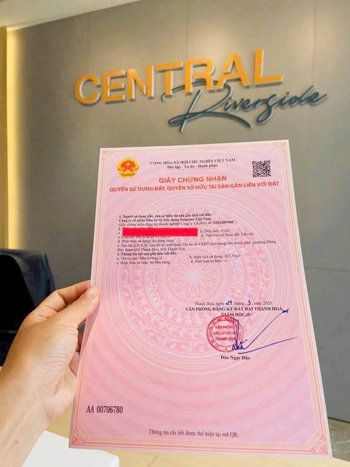 Tọa lạc tại vị trí đắc địa trên Đại lộ Nam Sông Mã, dự án Central Riverside Thanh Hóa