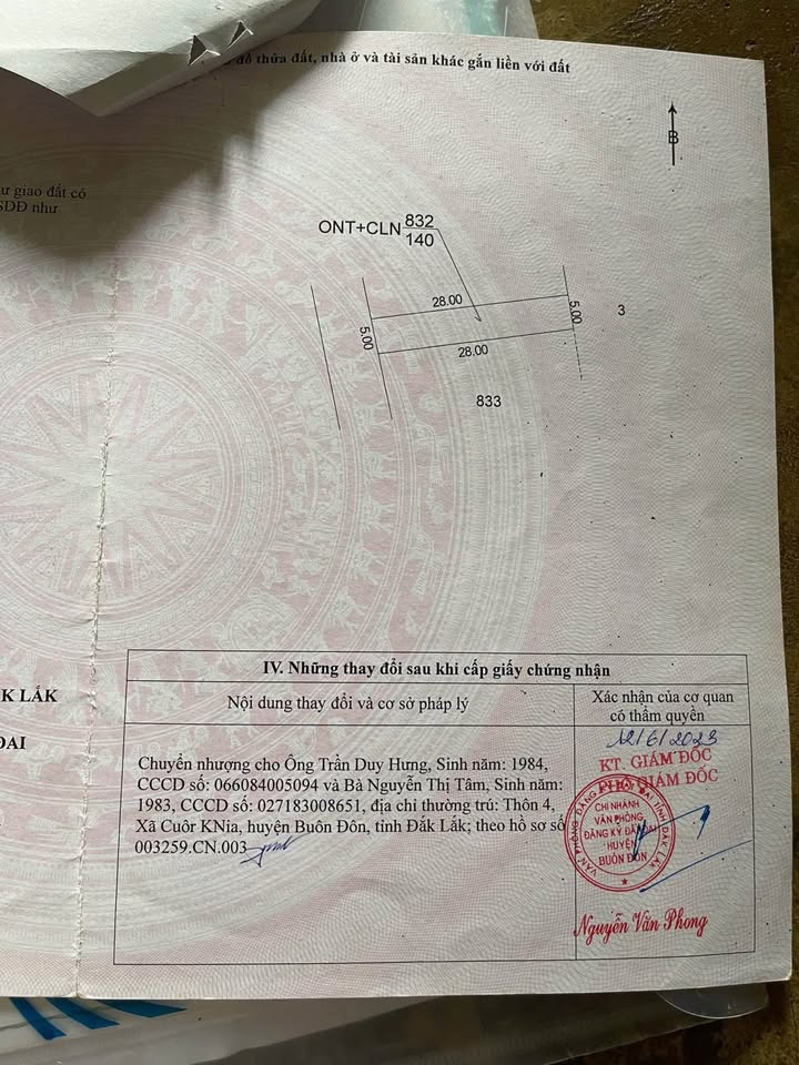 Cần bán gấp căn nhà thổ cư mới xây được 1 năm tại trung tâm xã Ea Bar