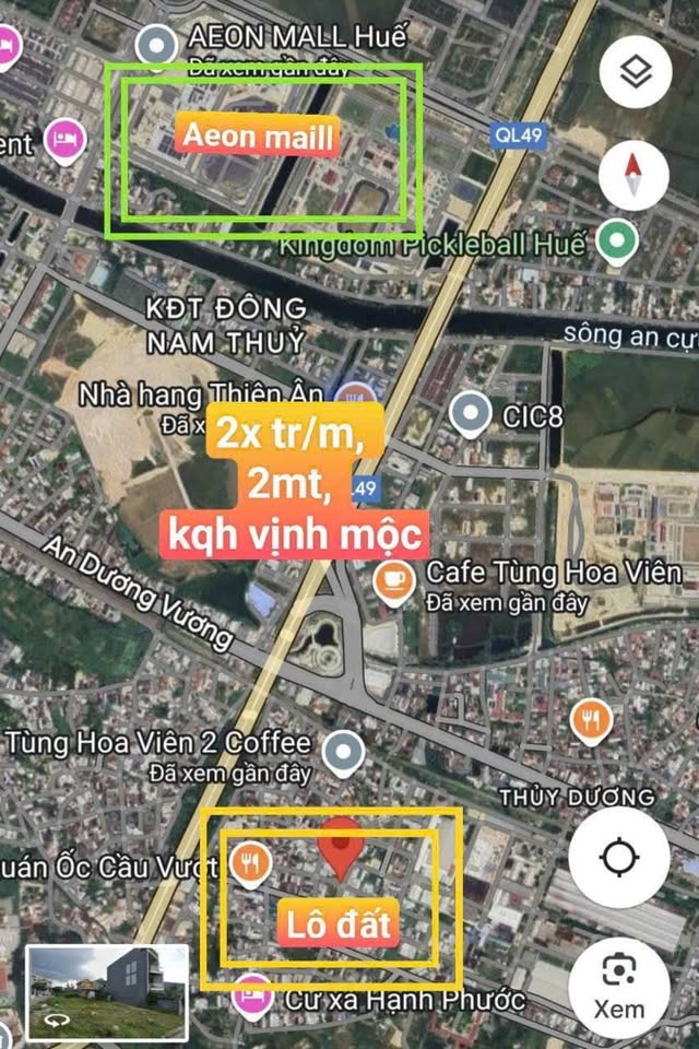 Đất vàng 2 mặt tiền Thủy Dương, Vịnh Mộ kiến tạo biệt thự, homestay mơ ước