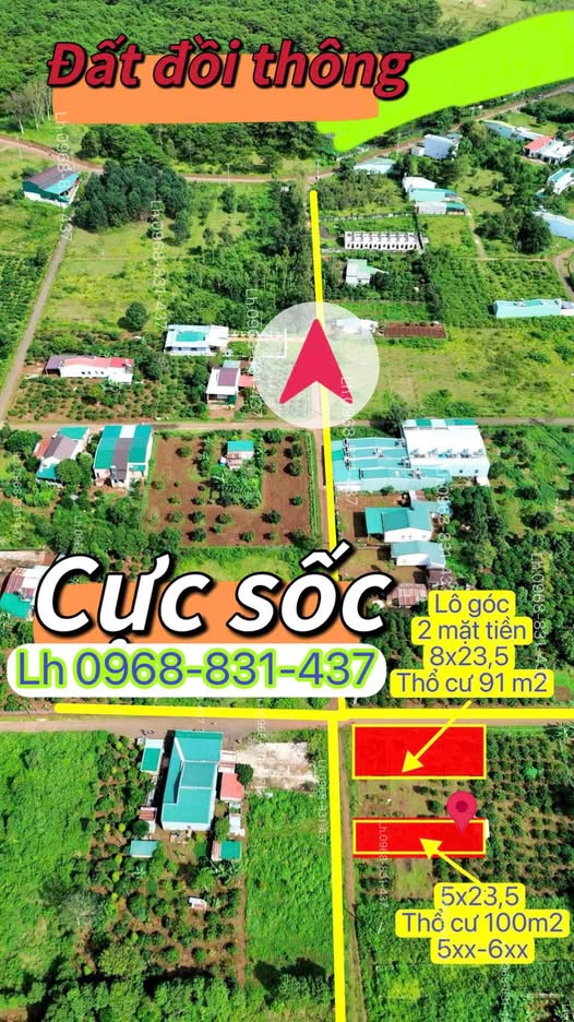 Lô góc đồi thông, thổ cư vuông vắn