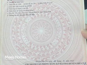 Bán đất thị trấn Trần Cao, Phù Cừ, Hưng Yên - 71.2m2, giá nhỉnh 600 triệu