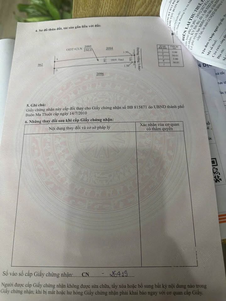 Đất vàng trung tâm Buôn Ma Thuột - 5x50m, hẻm Nguyễn Tri Phương nối dài, 2.19 tỷ