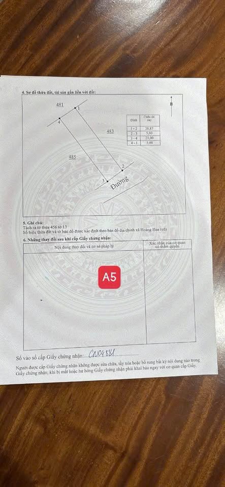 Bán đất Tam Dương, Vĩnh Phúc - Sổ hồng sẵn, 105m2, mặt tiền 5m