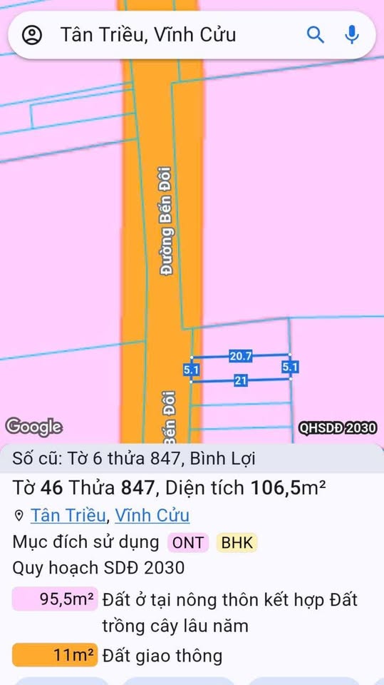 Cơ hội sở hữu lô đất vuông vắn tại Phường Tân Triều, Thành phố Biên Hòa