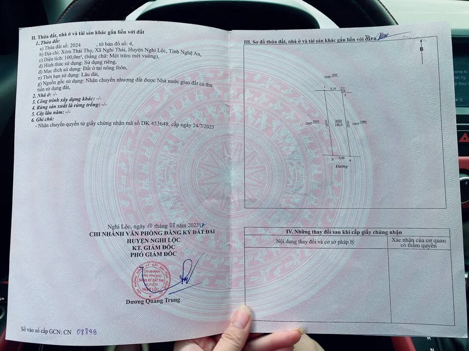 Chính chủ gửi bán lô đất vàng tại khối Thái Thọ, Vinh Lộc, Vinh, Nghệ An