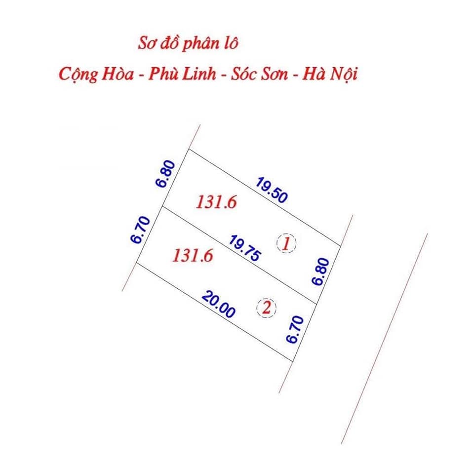 Bán đất Sóc Sơn, Hà Nội - 131.6m² full thổ, ô tô vào tận đất, giá tốt