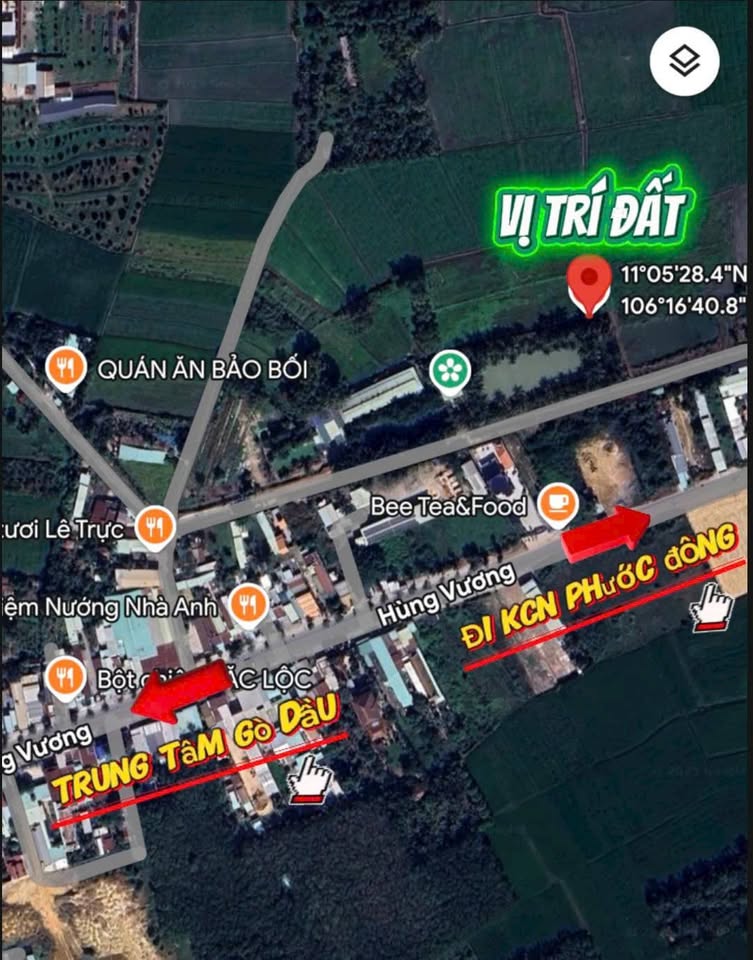 Đất vườn xịn sò ngay Hùng Vương, Trảng Bàng giá hời như mơ