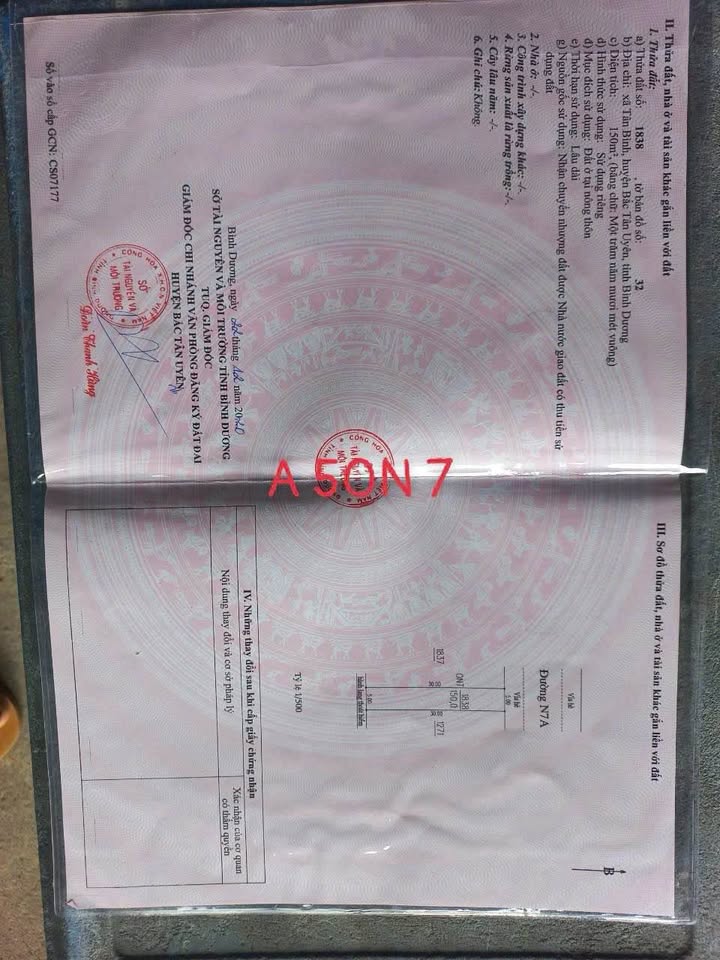 Bán đất 150m2 VSIP2, Bình Dương, giá tốt, thổ cư sẵn