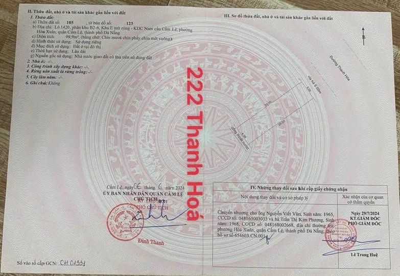 Đất vàng Đà Nẵng 100m2 hướng Đông Bắc, đường 10,5m