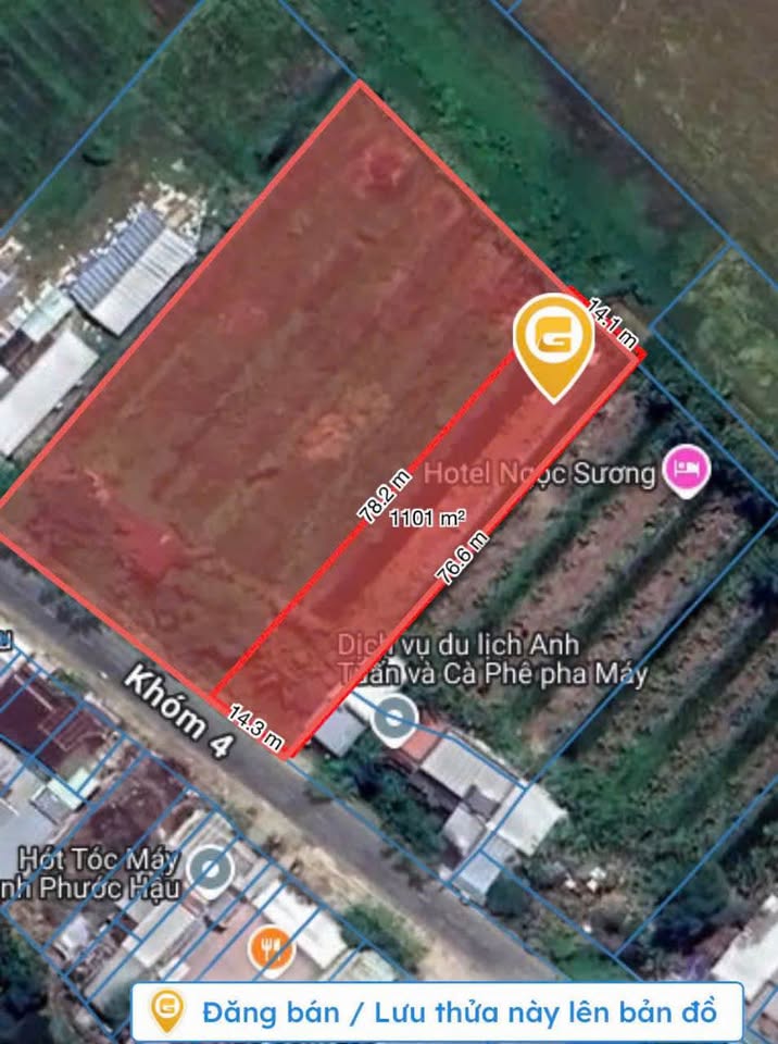 Bán đất mặt tiền Quốc lộ 53, xã Tân Long Hội, huyện Mang Thít, tỉnh Vĩnh Long