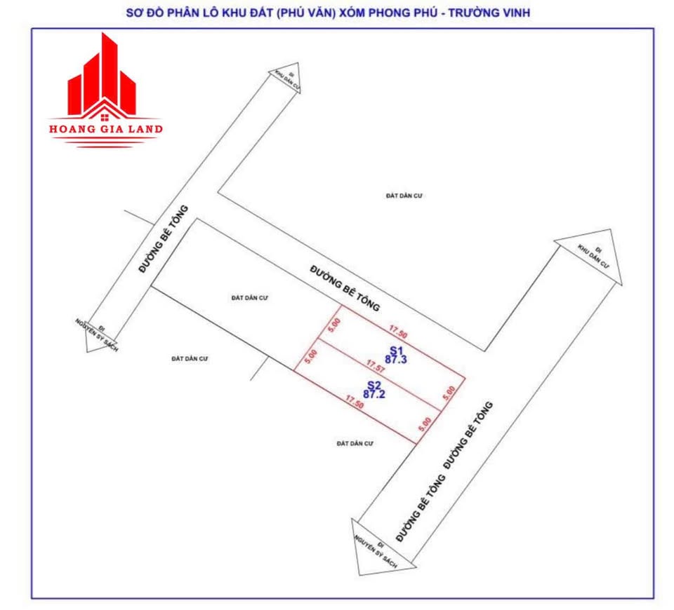 Bán đất vuông vắn, hướng Đông Nam tại Nguyễn Sỹ Sách kéo dài, Vinh
