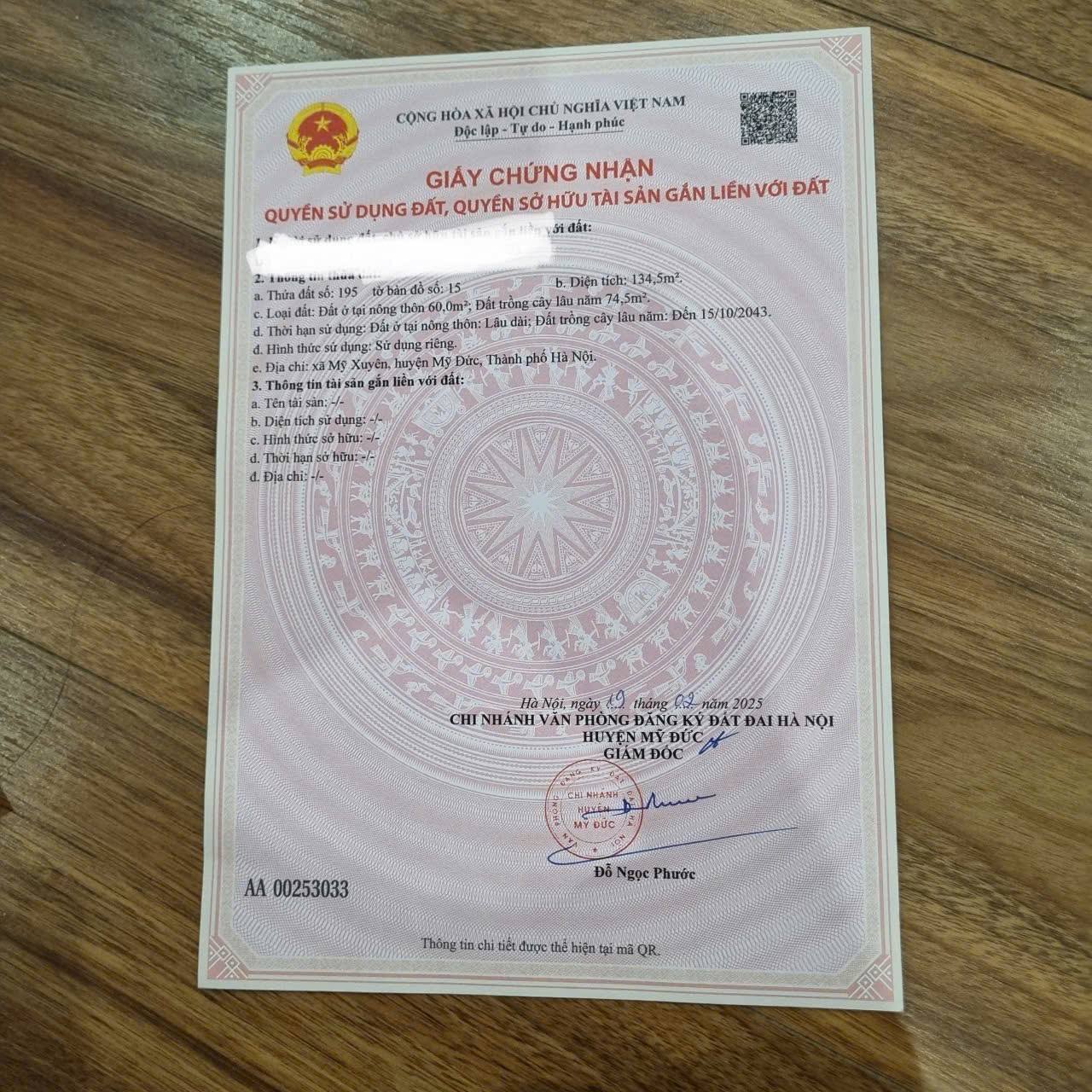 Bán lô đất đẹp tại thôn Bột Xuyên, huyện Mỹ Đức, thành phố Hà Nội