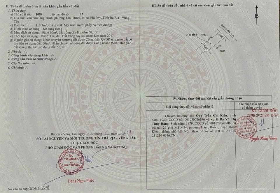 Đất nền Tân Phước, Phú Mỹ, cơ hội đầu tư sinh lời với 6m x 19m, sổ đỏ thổ cư