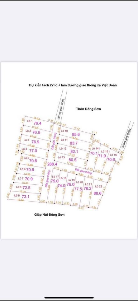 Bán gấp 22 lô đất Đông Sơn, Bắc Ninh - 80,5m² - sổ đỏ sẵn sàng