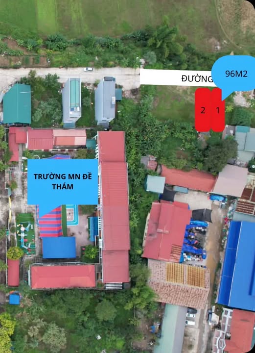 Sở hữu ngay 2 lô đất vuông vắn, mỗi lô diện tích xấp xỉ 100m2, toàn bộ là đất ở