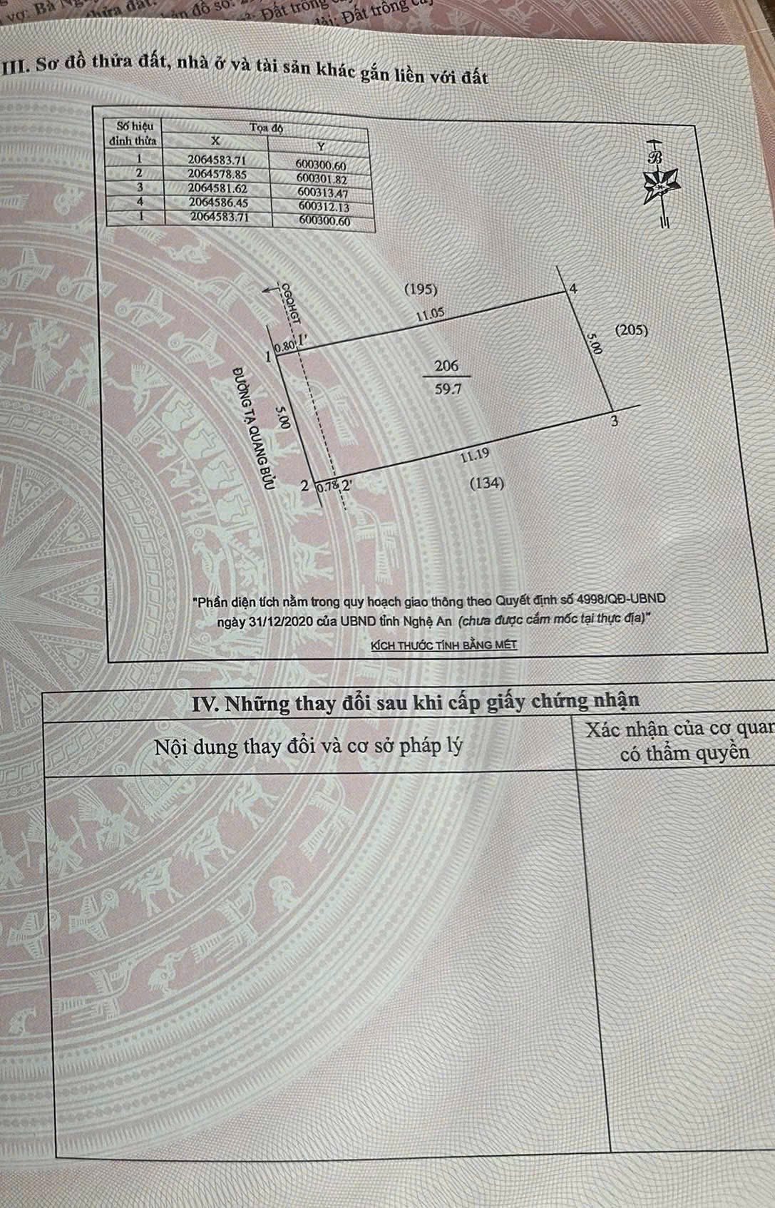 Bán đất 60m2 vị trí đẹp gần trường học Bến Thủy, đường Tạ Quang Bửu