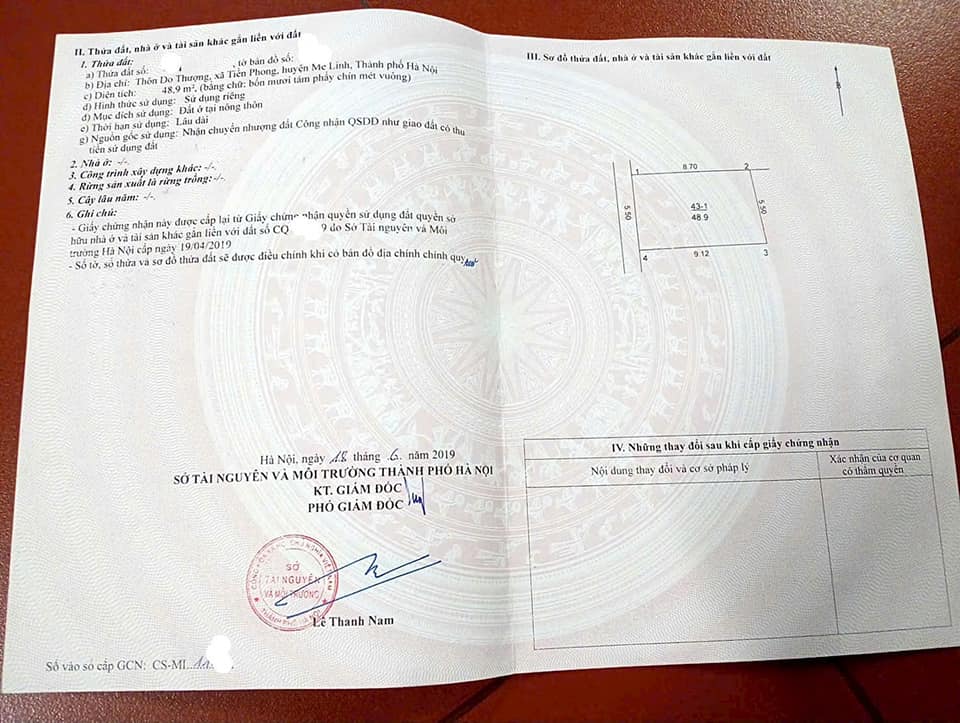 Chào mừng quý anh chị đến với cơ hội sở hữu lô đất "vàng" tại Do Thượng, Mê Linh