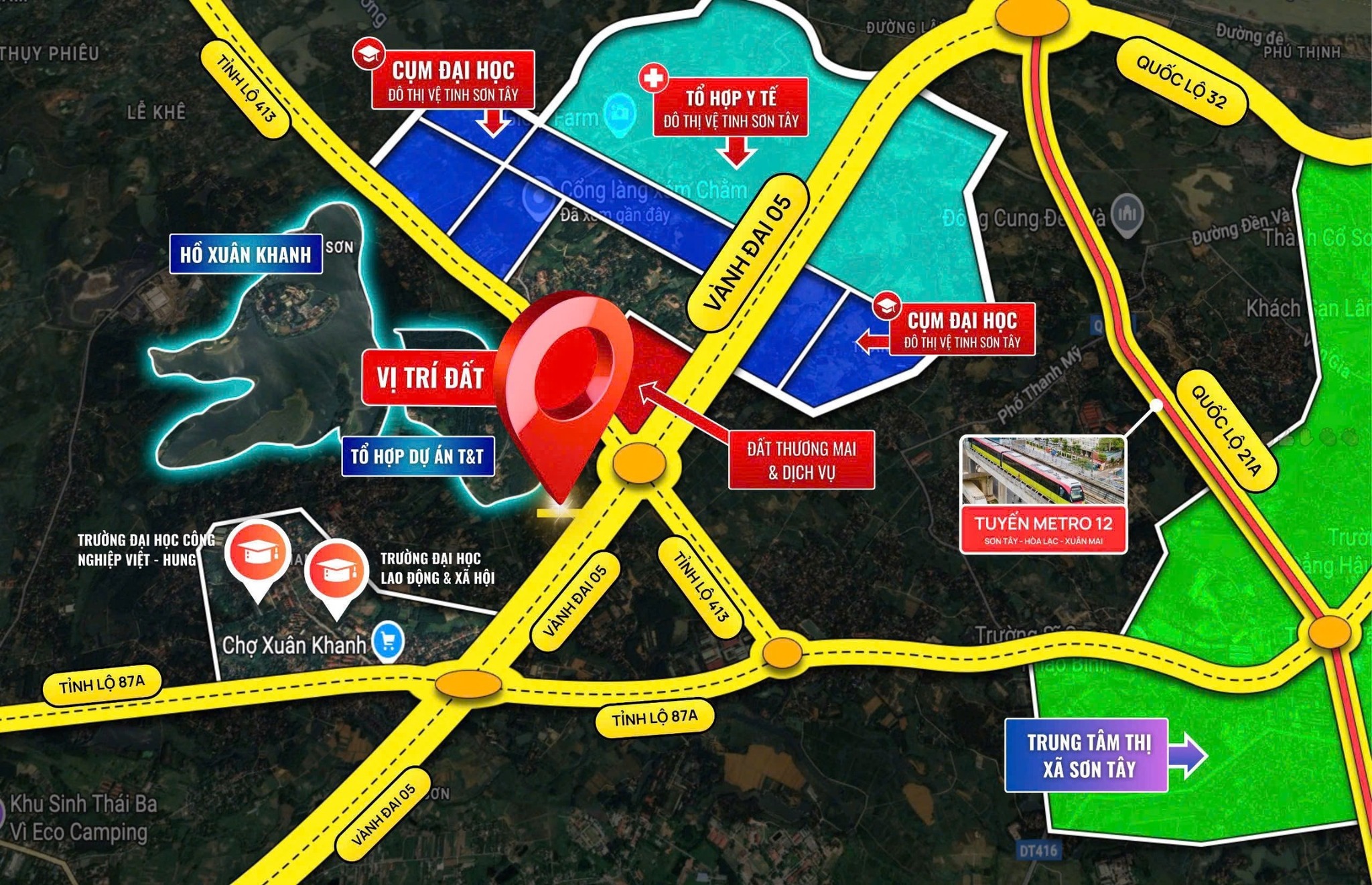 Đất Sơn Tây - 100m2 full thổ cư, giá 2 tỷ, trung tâm khu vực