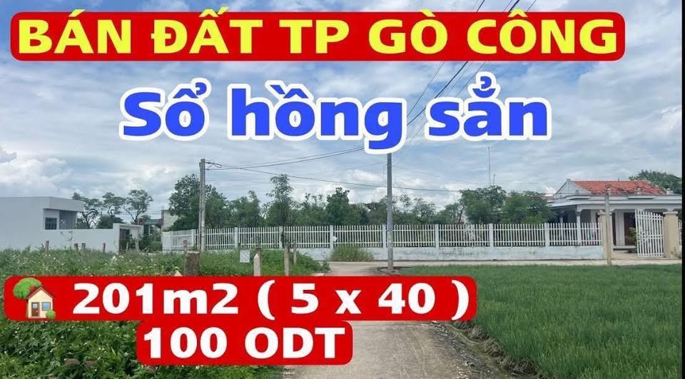 Đất Long Hưng - Gò Công rộng rãi 201m2, giá chỉ 530 triệu, ô tô tới tận cửa