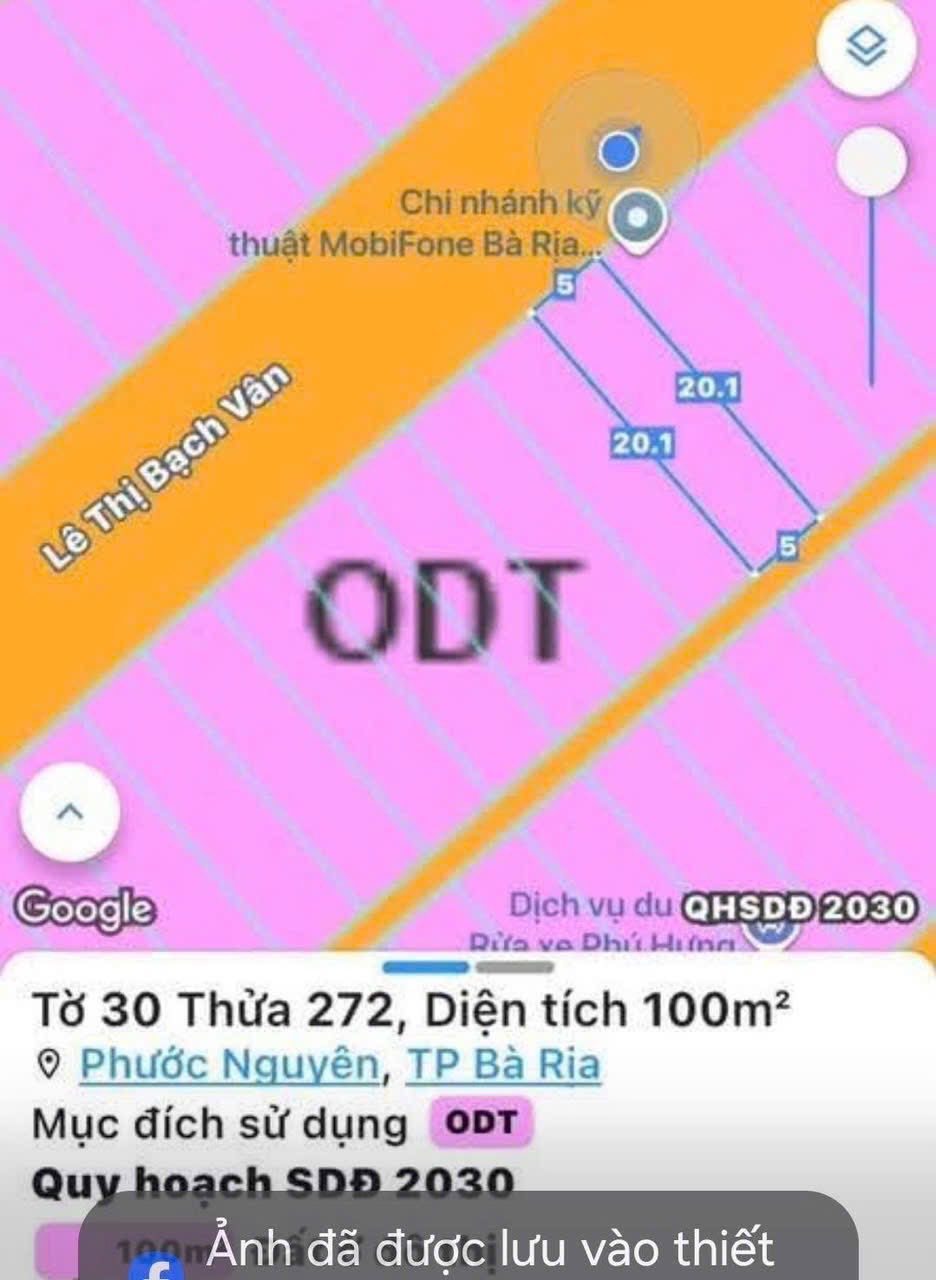 Siêu phẩm đất nền mặt tiền đường Lê Thị Bạch Vân, khu Memory