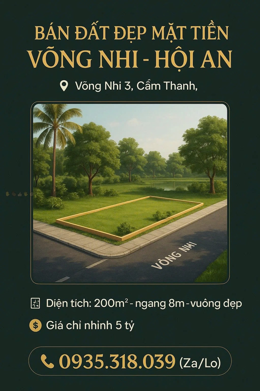Siêu phẩm đất nền Võng Nhi 3, Hội An