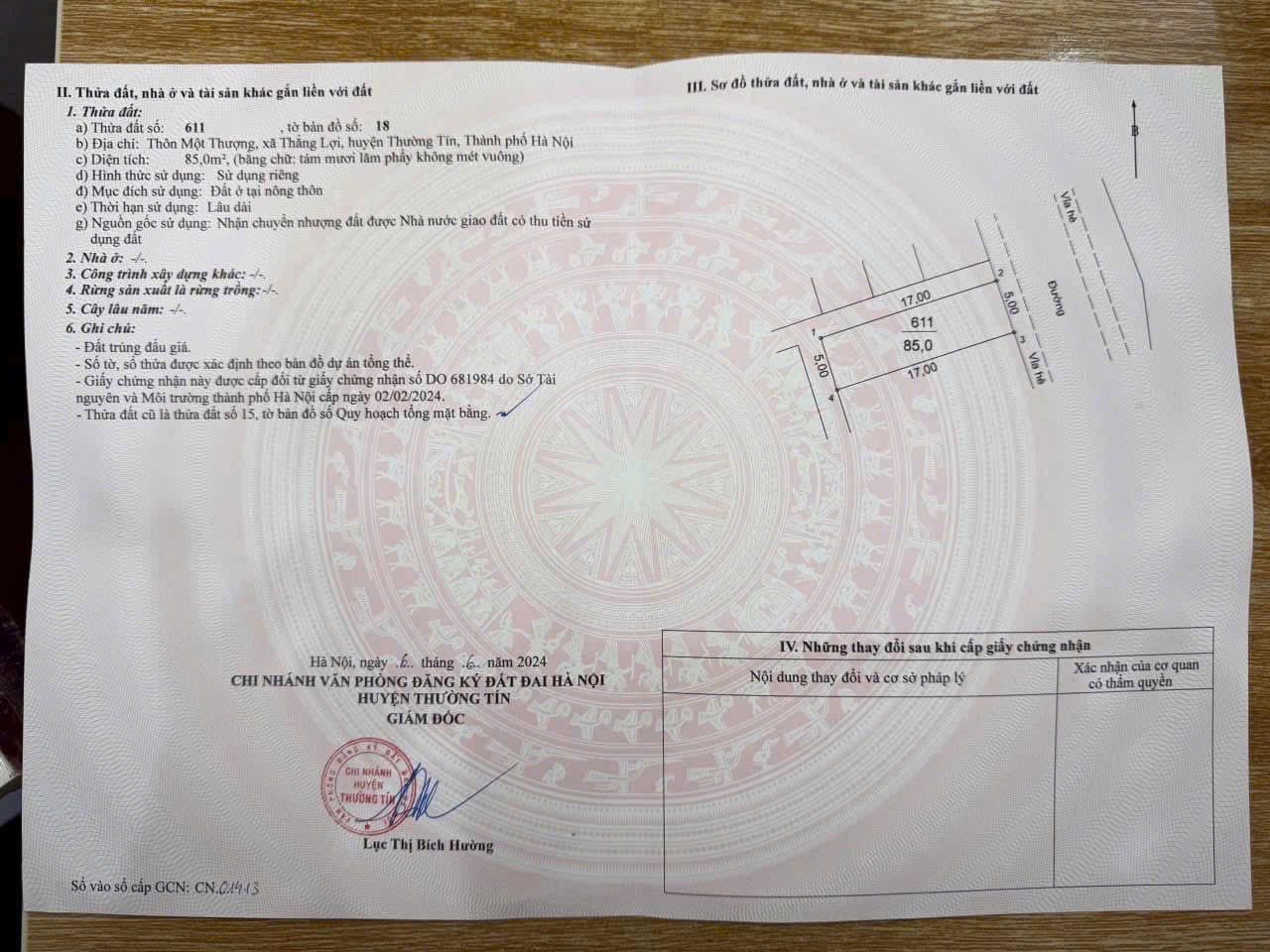 Đất vàng Thường Tín 85m2, mặt tiền 5m, đường 2 ô tô tránh - cơ hội đầu tư không thể bỏ lỡ