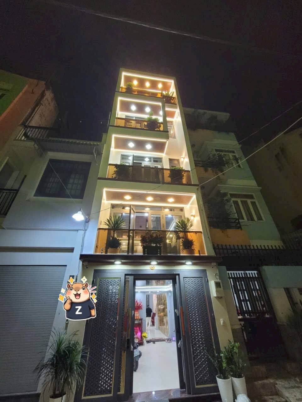 Bán nhà 6 tầng thang máy 72m2, 6 phòng ngủ, hẻm 8m gần sân bay Tân Sơn Nhất