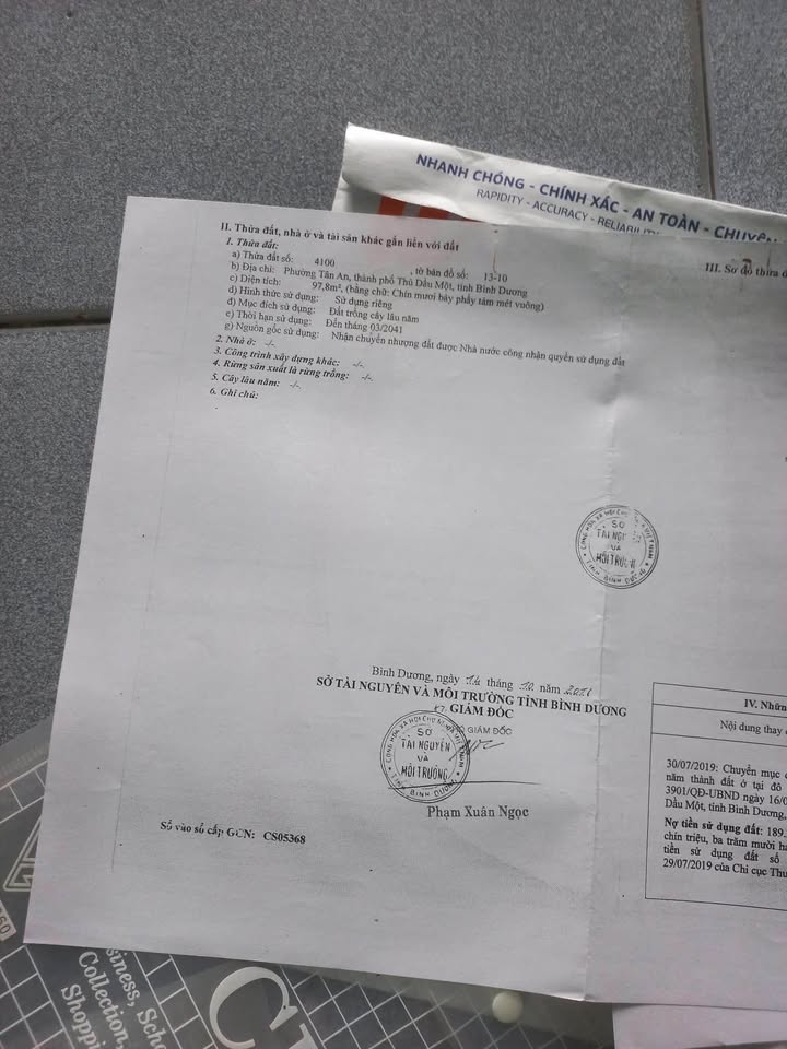 Chào mừng quý khách đến với mảnh đất vàng tại Phường Tân An, Thị xã Bến Cát