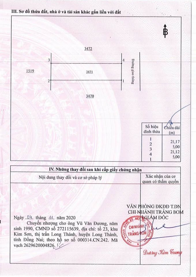 Đất nền Biên Hòa, Đồng Nai, diện tích 5x21m