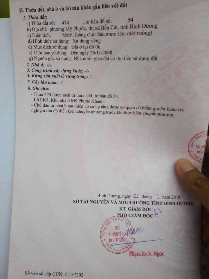 Đất Bến Cát 65m2, ngang 5m - Giá hời như mơ