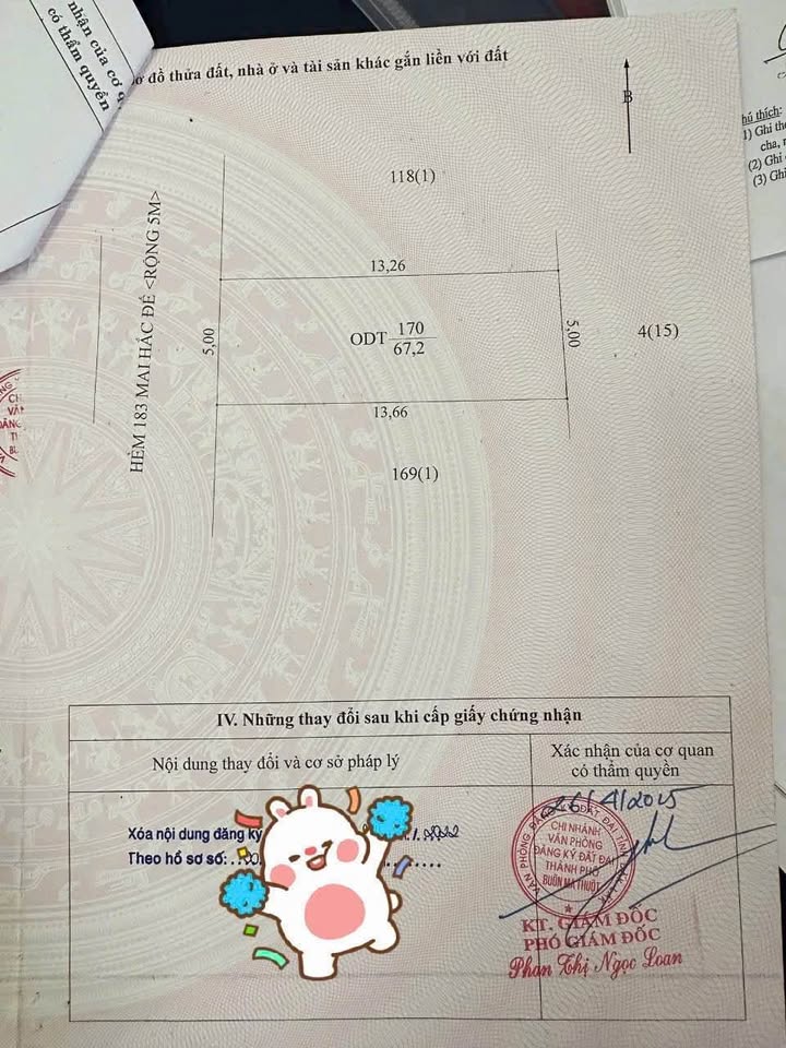 Bán nhà hẻm 183 Mai Hắc Đế, Buôn Ma Thuột, diện tích 5m x 14m