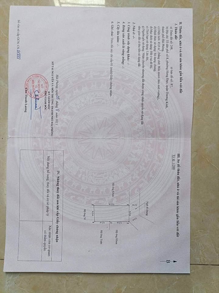 Bán đất 45m2 tại Chợ Hương, Kiến An - Vị trí đắc địa, ô tô tới đất