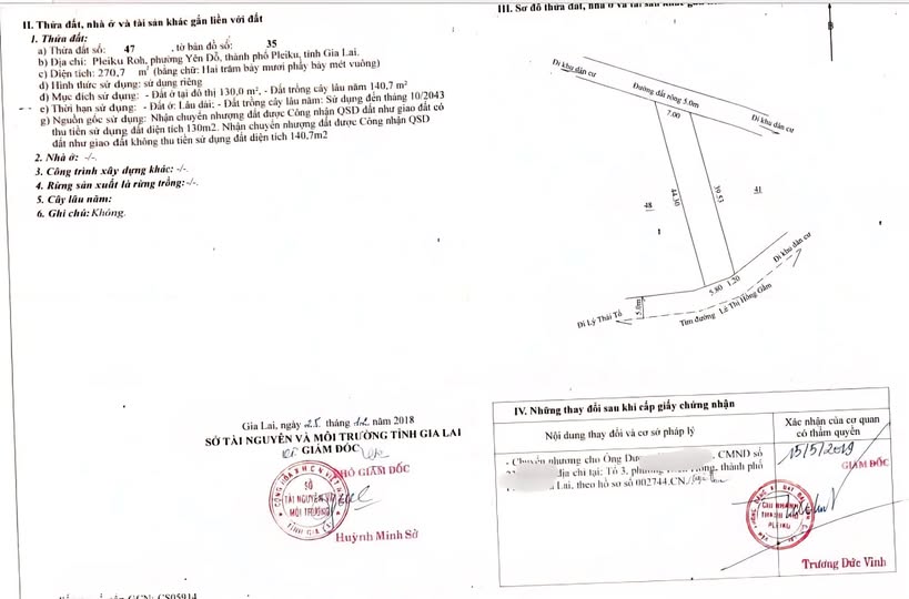 Đất 2 mặt tiền, 7x40m, giá nhỉnh 2 tỷ - Gia Lai - Cơ hội có một không hai