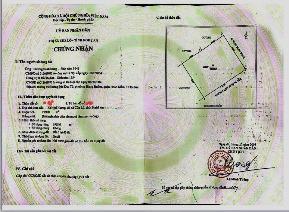 Sang nhượng Khách sạn 1.968m2 mặt tiền đôi, hướng Đông Nam, Cửa Lò