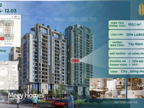 Căn hộ 3 ngủ H4 Huế Heritage: 105m² view Sông Hương, trung tâm di sản