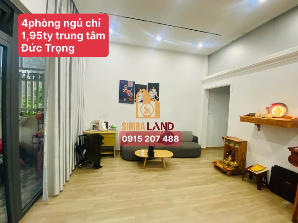 Nhà Đức Trọng trung tâm, 4 phòng ngủ, full thổ cư, giá chỉ 1.95 tỷ
