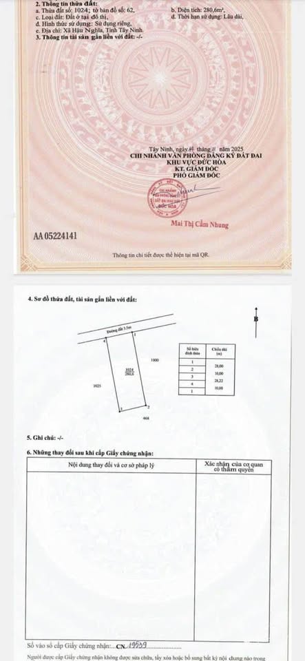 Chính chủ gửi bán lô đất thổ cư 100% với kích thước lý tưởng 10m x 28m